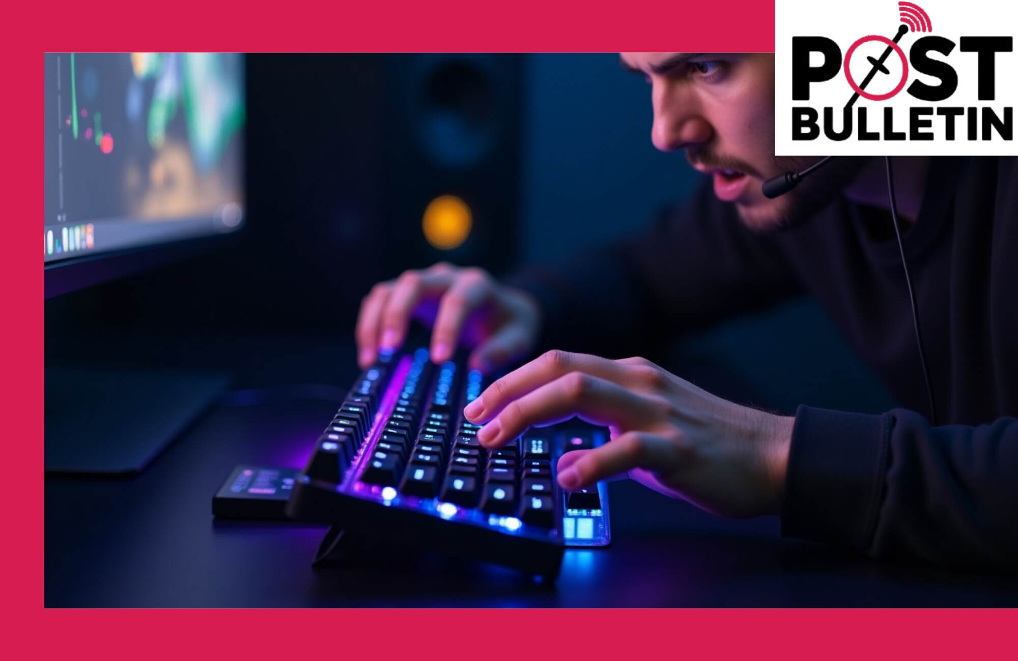 Pro gamer demonstrating elite spacebar clicking technique
